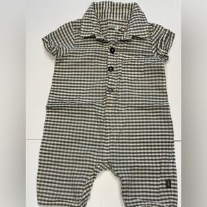 Imps & Elfs Checkered Baby Romper